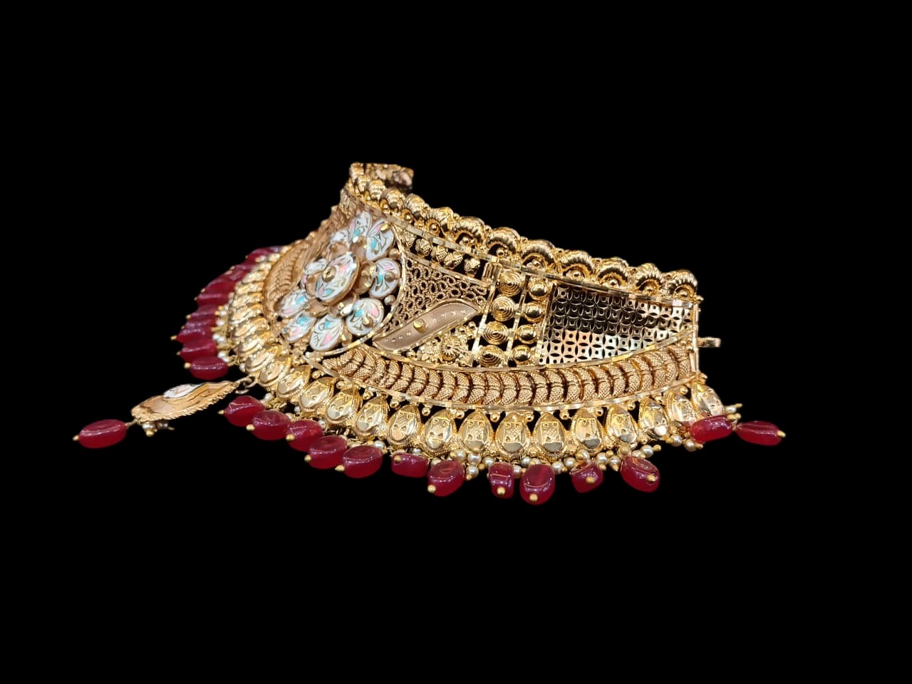 Padma Enamel Blossom Choker