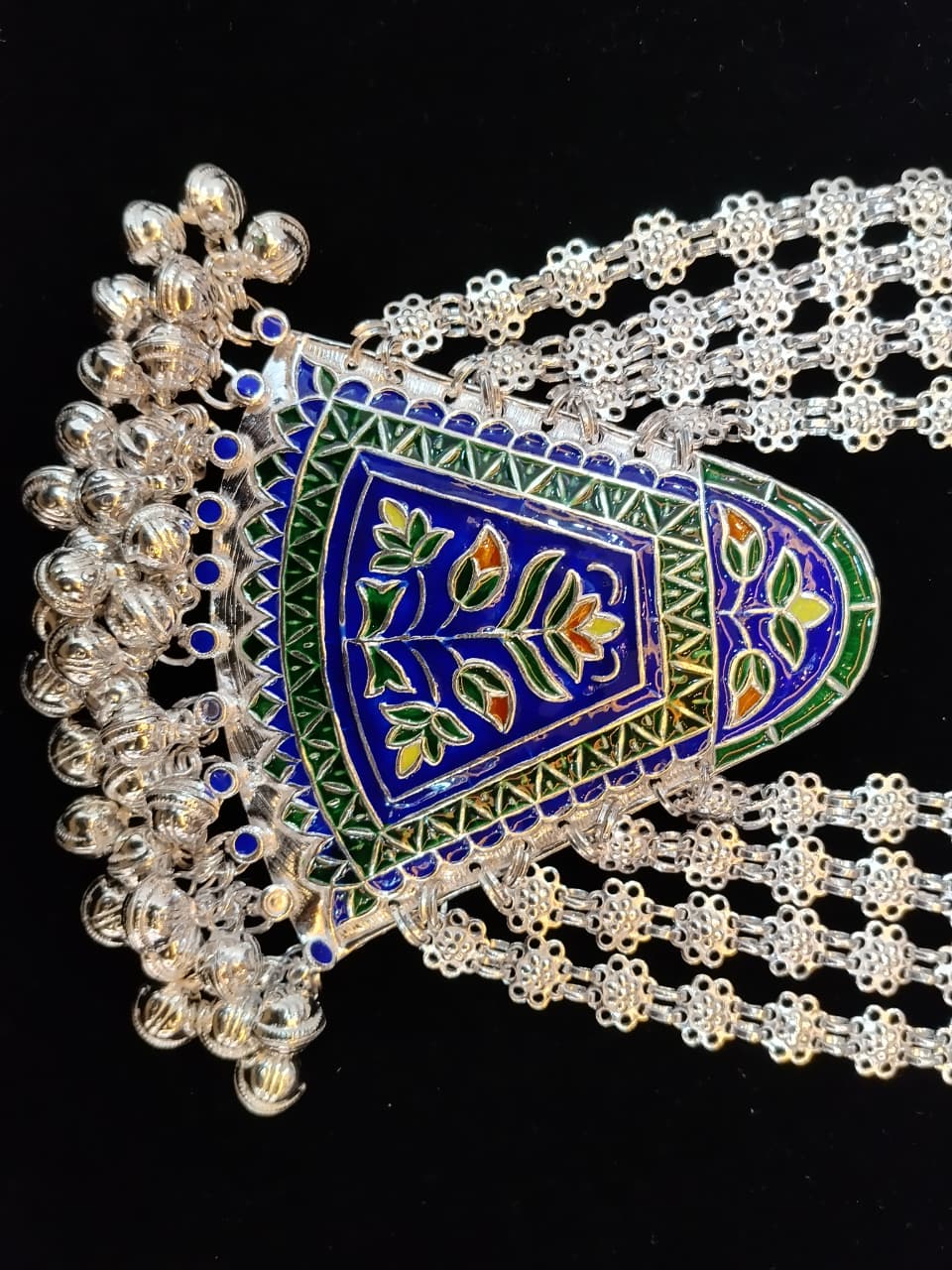 Meenakari Necklace with Ghungroo Drops