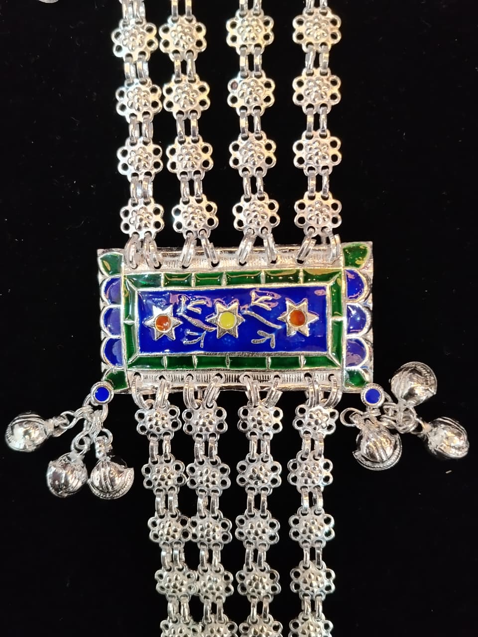 Meenakari Necklace with Ghungroo Drops