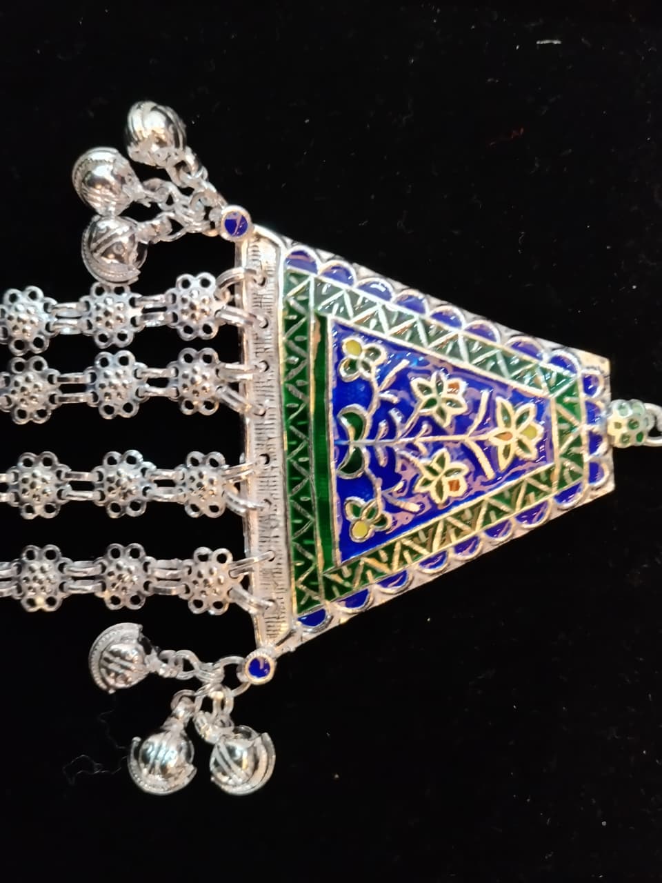 Meenakari Necklace with Ghungroo Drops