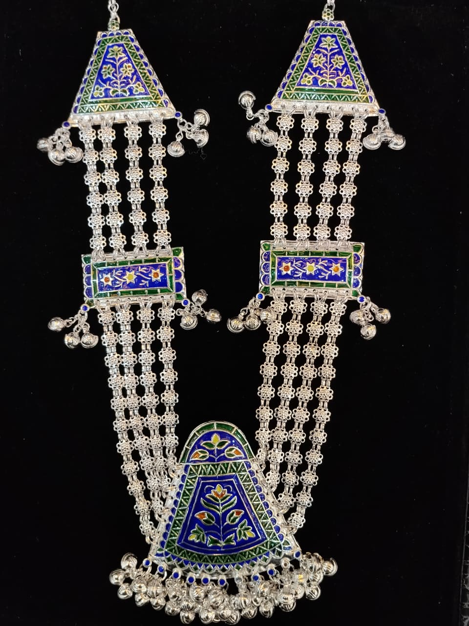 Meenakari Necklace with Ghungroo Drops